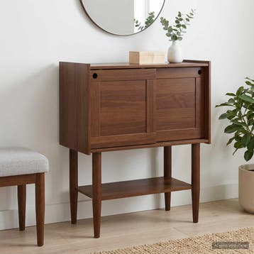 vidaXL Consoletafel BILBAO Donker karamel 80 x 40 x 95 cm, Huis en Inrichting, Verzenden, Nieuw
