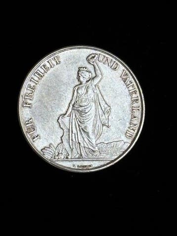 Zwitserland. Schützentaler 5 Franken 1872, Zurich 1872
