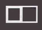 PVC raam draaikiep-vast b150xh80 cm Wit, 80 tot 120 cm, Nieuw, Ophalen of Verzenden, Dubbelglas