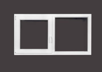 PVC raam draaikiep-vast b150xh80 cm Wit, Ophalen of Verzenden