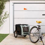 vidaXL Hondenfietstrailer oxford stof en ijzer zwart en, Verzenden
