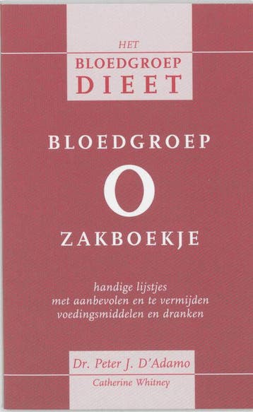 Bloedgroep O zakboekje (Goed), Boeken, Verzenden, Nieuw