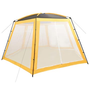 vidaXL Zwembadtent 590x520x250 cm stof geel, Verzenden, Nieuw
