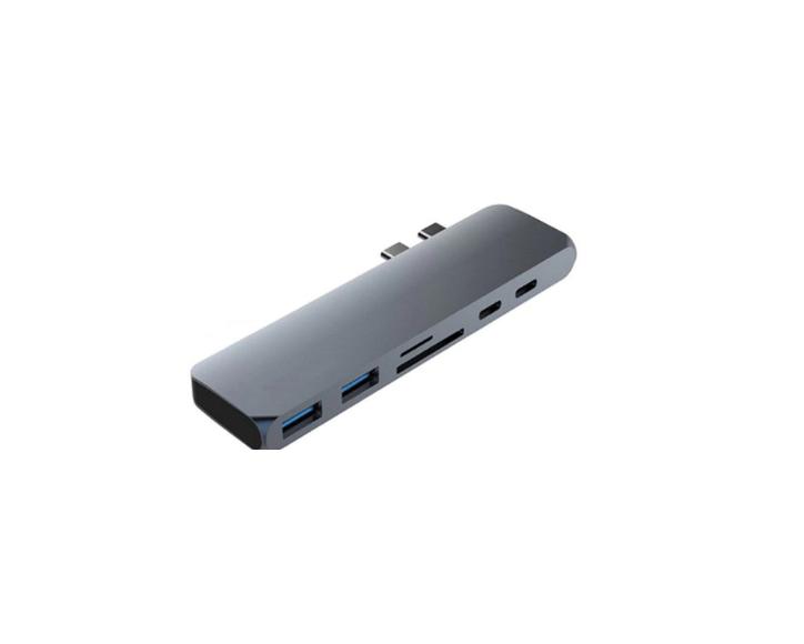 DrPhone 7in1 USB C Hub Type C Thunderbolt 3 - 2x USB 3.0, Computers en Software, Overige Computers en Software, Nieuw, Verzenden