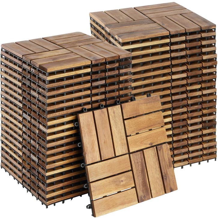 tectake Tuintegels Tabula lamellen - 40, Jardin & Terrasse, Jardin & Terrasse Autre, Envoi