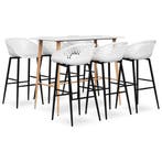 vidaXL 7-delige Barset wit, Verzenden, Nieuw