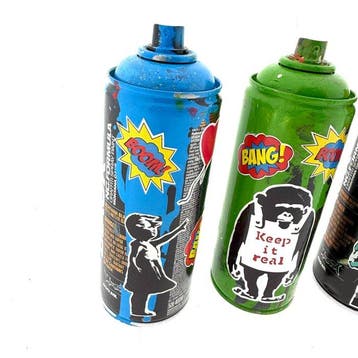 Koen Betjes (1992) - Tribute to Banksy (3 Set) Spraycan’s