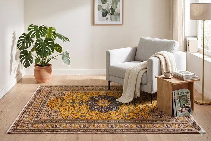 Vintage Kayseri - Vloerkleed - 195 cm - 120 cm - met, Huis en Inrichting, Stoffering | Tapijten en Vloerkleden