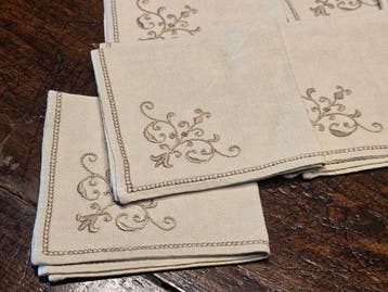 Servet (10) - 27 cm - 27 cm - Antieke borduursels