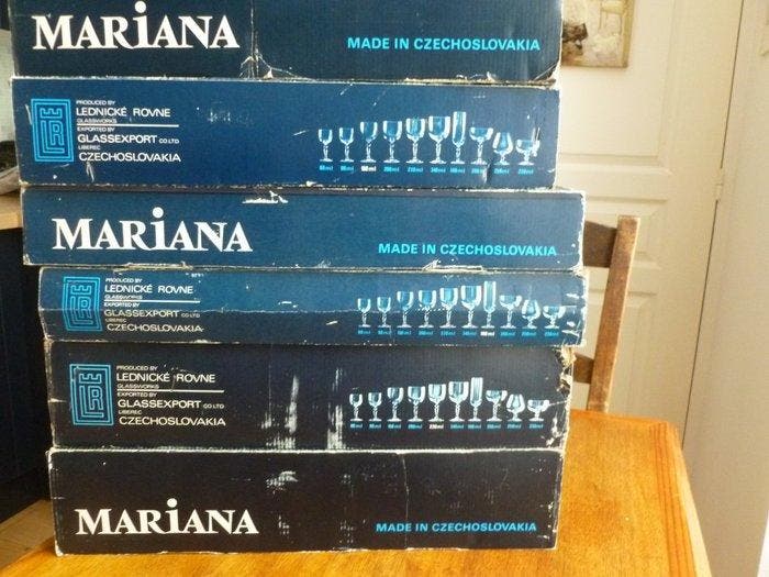 Mariana - Lednike Rovne - Service à boisson (31) - Cristal -, Antiquités & Art, Curiosités & Brocante