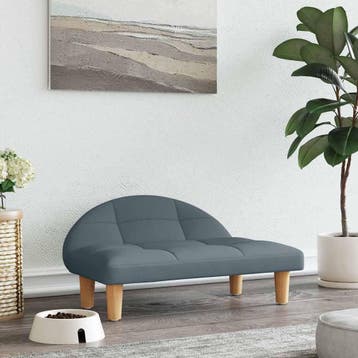 vidaXL Hondenmand 70x52x30 cm stof donkergrijs, Verzenden