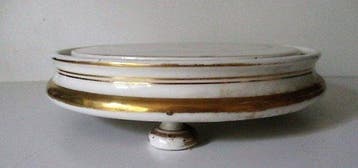 Standaard - Enameled biscuit , gold, Antiek en Kunst