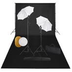 vidaXL Fotostudioset met lampen, paraplus, achtergrond en, Verzenden, Nieuw
