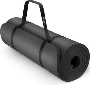 Yogamat - Fitness mat - Sportmat - Yoga mat extra dik - Zwar, Verzenden, Nieuw