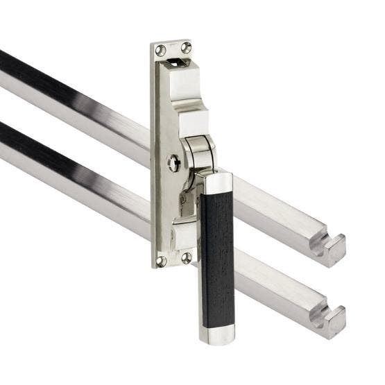 Pomp-espagnolet Dual glans nikkel inclusief 2 stangen, Doe-het-zelf en Bouw, Deuren en Vliegenramen, Nieuw