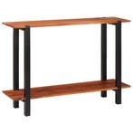vidaXL Wandtafel met plank met opslag Bruin en Zwart 110 x, Verzenden, Nieuw