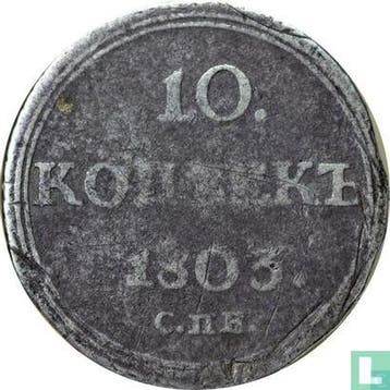 Rusland 10 kopeken 1803, Verzenden, Losse munt