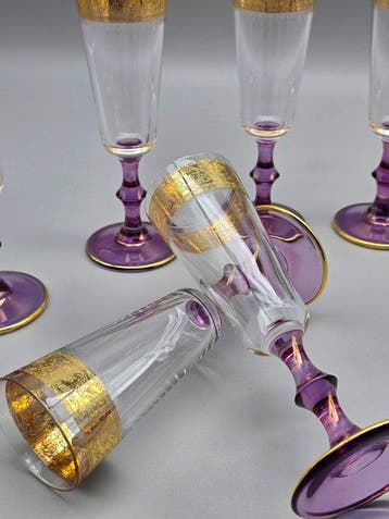 Cristalli Italiani CreArt - Wijnglas (6) - Kristal -, Antiek en Kunst