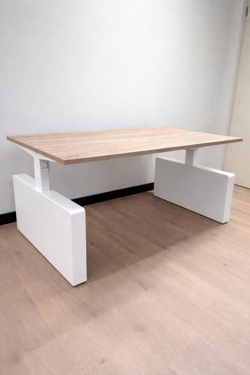 Nieuw Zit Sta Elektrisch Verstelbaar Bureau Met Wang - Wit, Huis en Inrichting, Bureaus, Verzenden, In hoogte verstelbaar, Nieuw