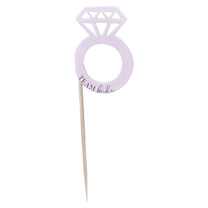 Cupcake Toppers Team Bride 5cm 12st, Hobby en Vrije tijd, Feestartikelen, Nieuw, Verzenden