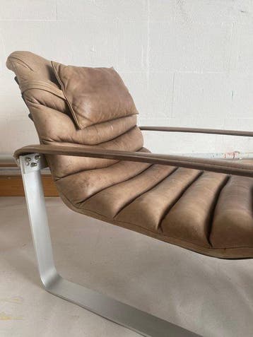 Asko - Ilmari Lappalainen - Fauteuil - Pulka - Leder, Metaal