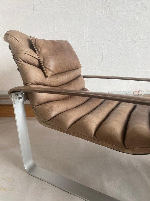 Asko - Ilmari Lappalainen - Fauteuil - Pulka - Leder, Metaal, Antiek en Kunst, Antiek | Meubels | Stoelen en Sofa's