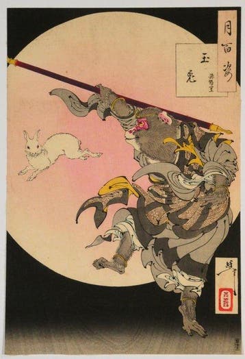 Tsukioka Yoshitoshi /  (1839–1892) Het Jade-Konijn — Son