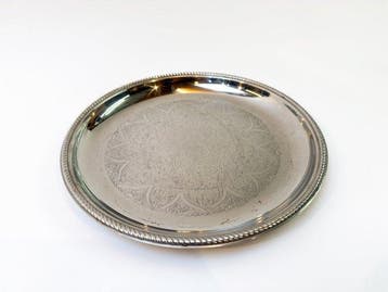 Alessi - Plateau - Métal - Floral gravé