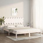 vidaXL Bedframe massief hout wit 160x200 cm, Verzenden, Nieuw