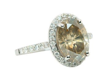 Ring - 14 karaat Witgoud, Natuurlijk chique licht