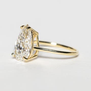 Ring - 18 karaat Geel goud - 3.00ct. tw. Diamant (Lab-grown), Nieuw