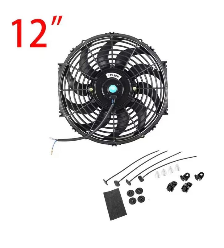 12 inch Universal 12V 80W Electronic Radiator Cooling Fan, Auto-onderdelen, Airco en Verwarming, Nieuw, Ophalen of Verzenden