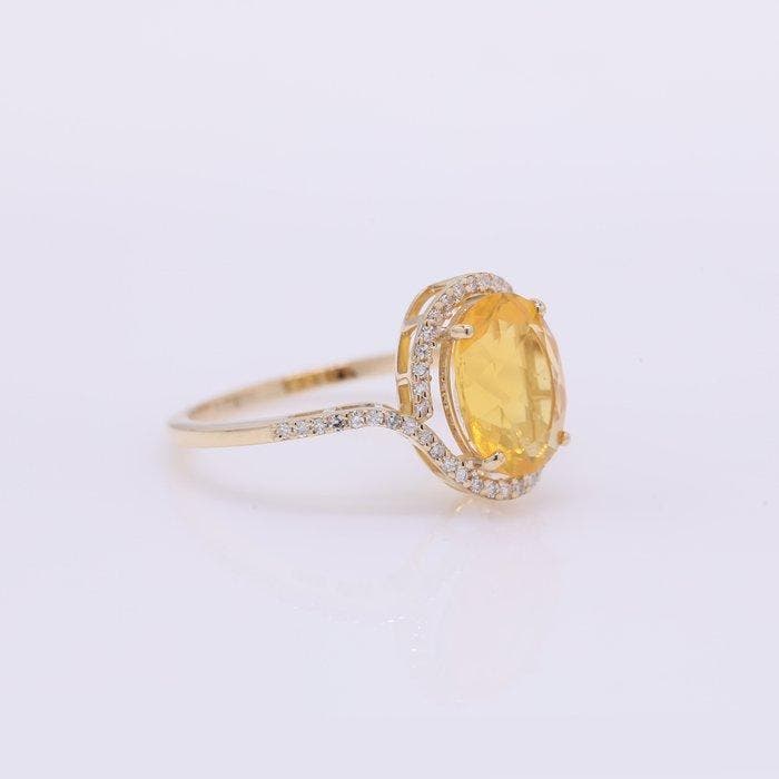 Sans prix de réserve - Bague - 14 carats Or jaune - 1.94ct., Handtassen en Accessoires, Ringen