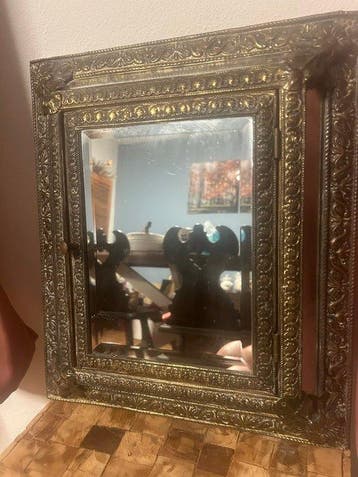 Baroque - Kast - Messing - Multi Spiegelkast, Antiek en Kunst
