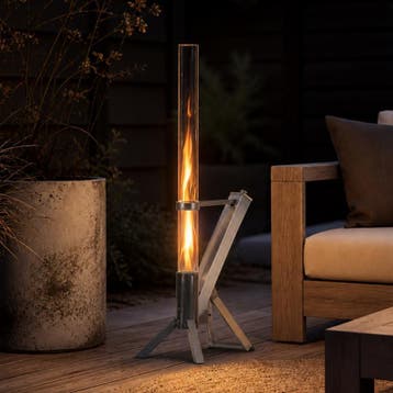 Chauffage de terrasse sur pied Green Flame R80 - argenté -, Jardin & Terrasse, Verzenden, Neuf