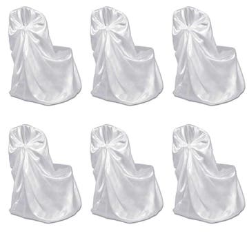 vidaXL Bruiloft Stoelhoes Wit (6 stuks), Tuin en Terras, Verzenden, Nieuw