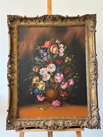 R. Rosini (1924) - Gorgeous Still life with Flowers