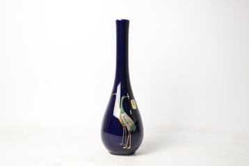 Vaas - Porselein - Japan - Crane Design, Gilt Rim (Zonder