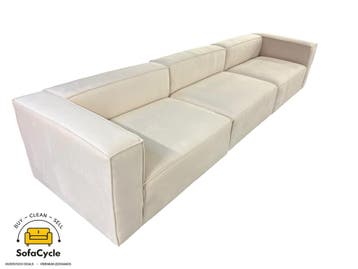 4-zit beige in fluweel, modulair – overstock, Huis en Inrichting, Verzenden, Nieuw