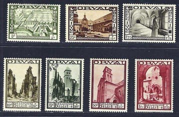 België 1933 - de reeks Grote Orval - OBP/COB 363/74, Gestempeld