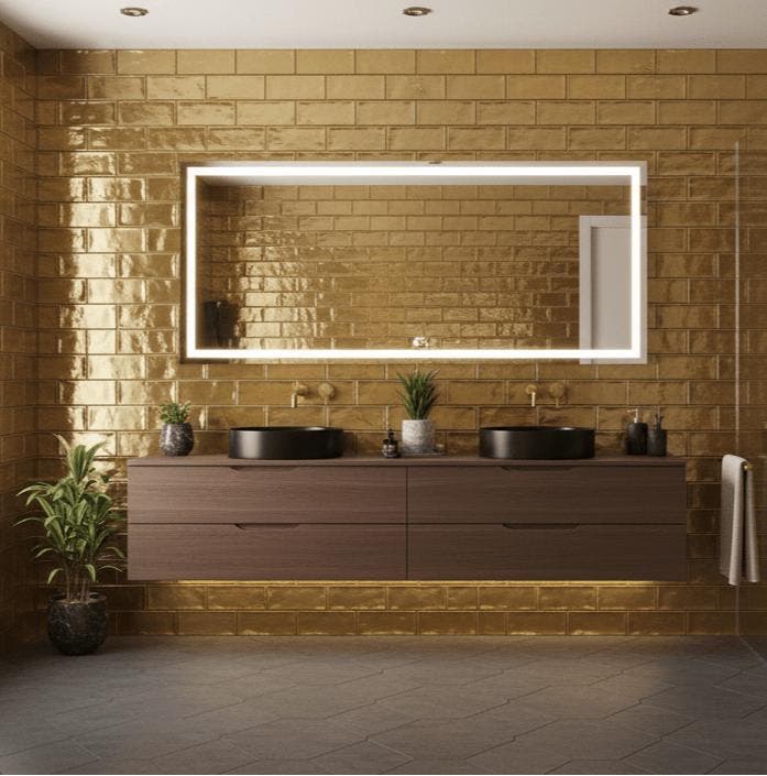 Wandtegel Terre Agostino Sub Oro Goud Metro Glans 7,5x15, Doe-het-zelf en Bouw, Tegels, Minder dan 20 cm, Minder dan 20 cm, 10 m² of meer