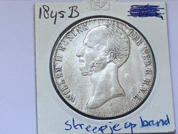 Nederland. Willem II. 2 1/2 Gulden 1845, 2 stuks