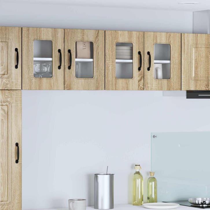 vidaXL Keuken Kast met opslag Kalmar 2 pcs Sonoma Eik 60 x, Huis en Inrichting, Kasten | Overige, Nieuw, Verzenden