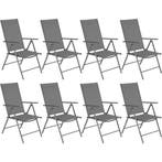 tectake Opvouwbare tuinstoelen met verstelbare rugleuning, g, Tuin en Terras, Verzenden, Nieuw