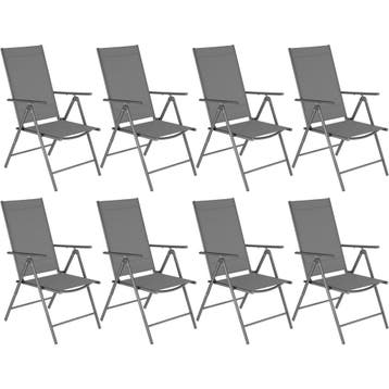 tectake Opvouwbare tuinstoelen met verstelbare rugleuning, g, Verzenden