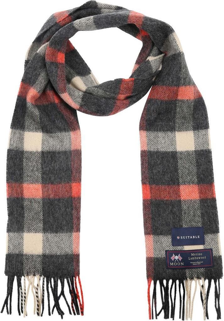 Suitable Sjaal Ruit Merino Wol Rood Grijs maat  Heren, Vêtements | Hommes, Bonnets, Écharpes & Gants, Envoi