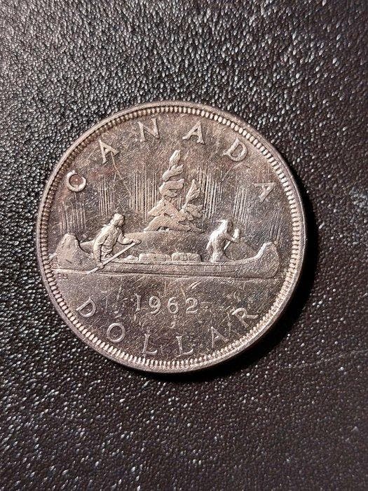 Canada. Elizabeth II. 1 Dollar 1958-1967 (Lot of 5 coins), Postzegels en Munten, Munten | Europa | Niet-Euromunten