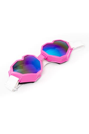 KIMU® Goggles Hartjes Skibril Bril Roze Wit Montuur Oliekleu, Ophalen of Verzenden, Nieuw