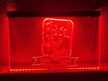Flugel party neon bord lamp LED verlichting reclame lichtbak, Verzenden, Nieuw