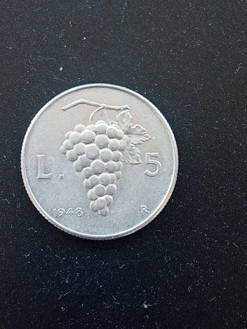 Italië, Republiek 1 Lira 1949 / 2 Lire 1948 / 5 lire 1948